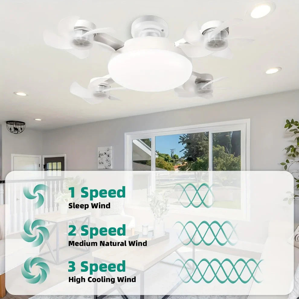 Socket Fan Light with Remote Control