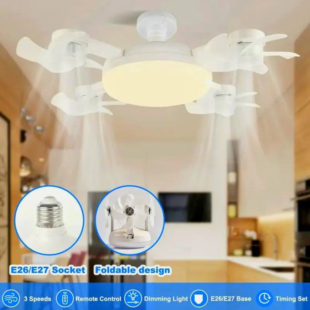Socket Fan Light with Remote Control
