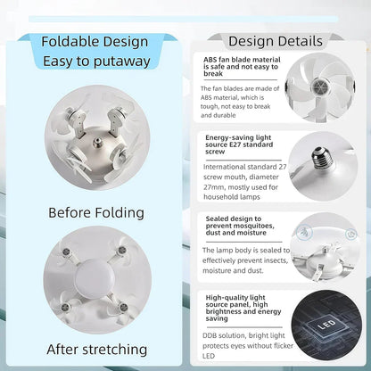 Socket Fan Light with Remote Control