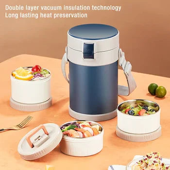 Recipiente hermético de acero inoxidable para alimentos
