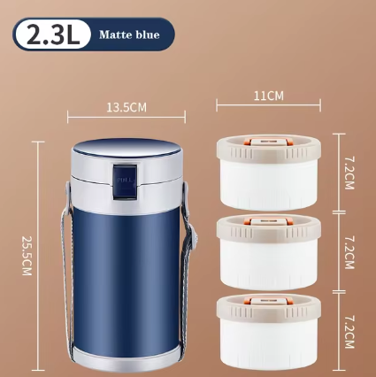 Recipiente hermético de acero inoxidable para alimentos