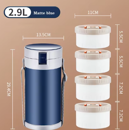 Recipiente hermético de acero inoxidable para alimentos
